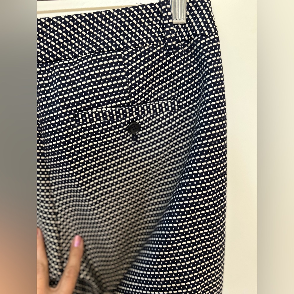 The Limited Navy and White Patterned Trousers